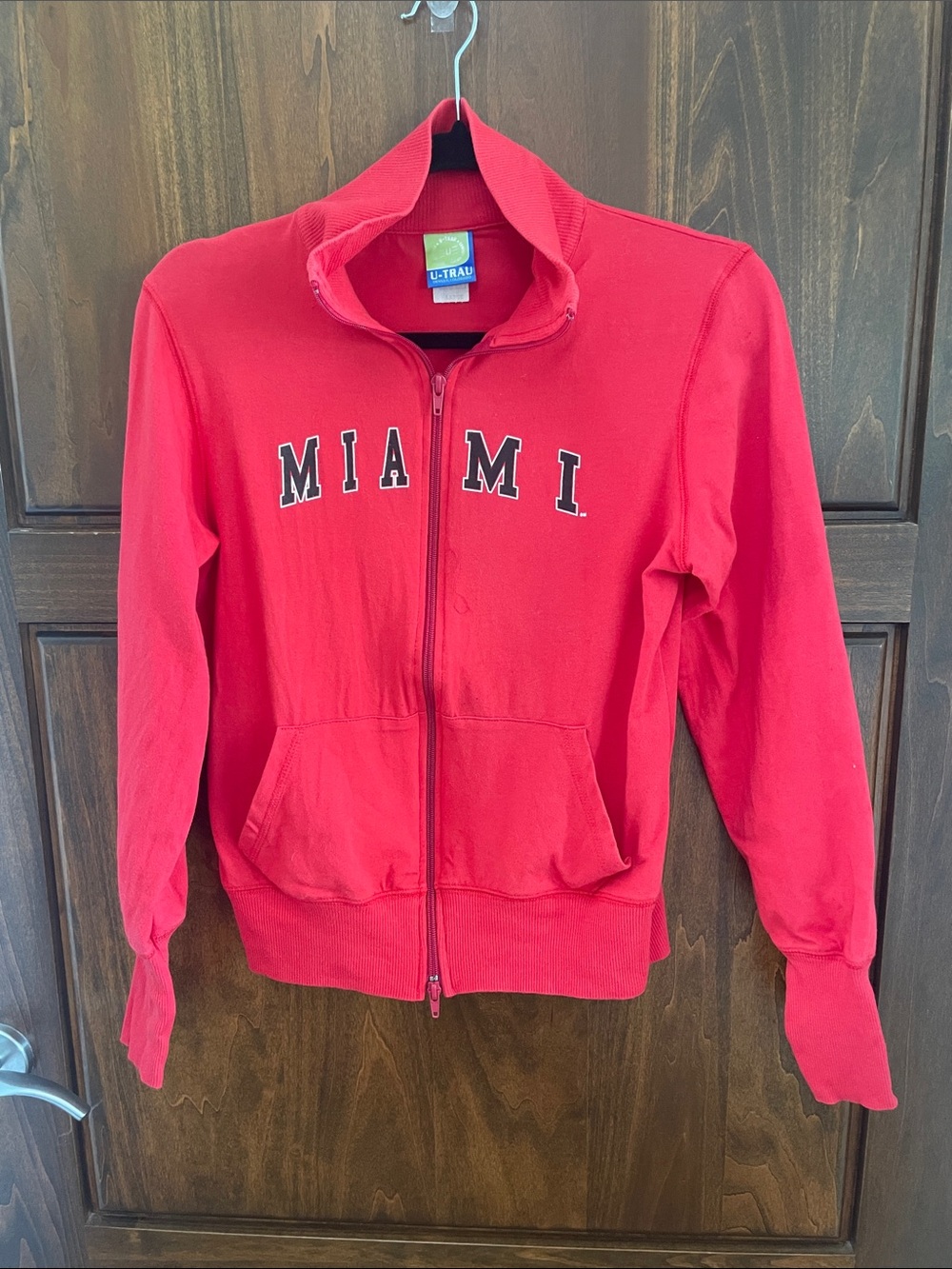 MIAMI Red Zip-Up Sweatshirt